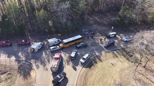 School bus involved in Madison County crash