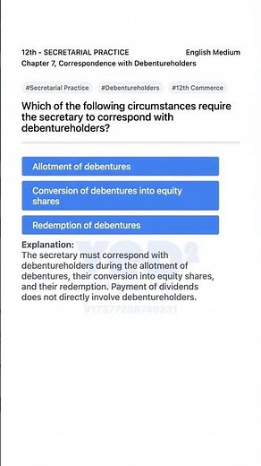 Secretarial Practice Debentureholder Correspondence Explained