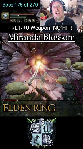 Miranda Blossom. Rune Level 1, +0 Weapon. NO HIT! #eldenring #shadowoftheerdtree #soulslike