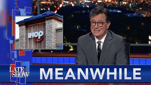 82K views · 1.8K reactions | Meanwhile… Stephen and Jon weigh the benefits of IHOP’s decision to begin serving alcohol. | The Late Show with Stephen Colbert | Facebook