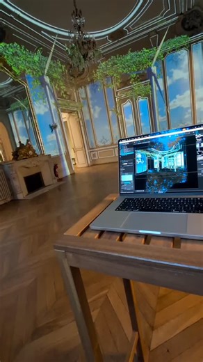 Mapping indoor by Rabbitkillerz Mapping of a room in a 19th-century palace. Theme: nature and renewable energy - private party #vj #videomapping #vrk #realtime #rabbitkillerz #rabbitkillers #madmapper #motiondesign | VRK x Vj Rabbit Killerz