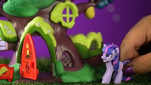 My Little Pony Friendship is Magic Collection Golden Oak Library Set Hello Cuties and Welcome to Cutierific! Join Zecora and Twilight Sparkle as they prepare for Nightmare Night and the arrival of Nightmare Moon at the Golden Oak Library! This playset is based on the My Little Pony episode Luna Eclipsed (season 2 : episode 4) Each pony comes a spooky removable costume! Get yours at Mighty Utan or shop online here https://mightyutan.com.my/hasbro/my-little-pony-friendship-is-magic-collection-gold