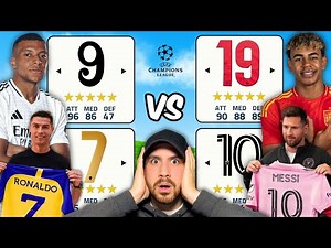 J'affronte les meilleurs de chaque NUMERO DE MAILLOT !