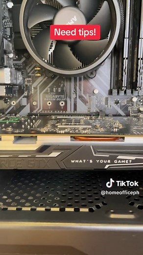 Before you guys say that I forgot the screws (you’re right), the holes dont line up properly. Any tips for gpu sag? 😅 #sag #homeofficeph #viral #productivity