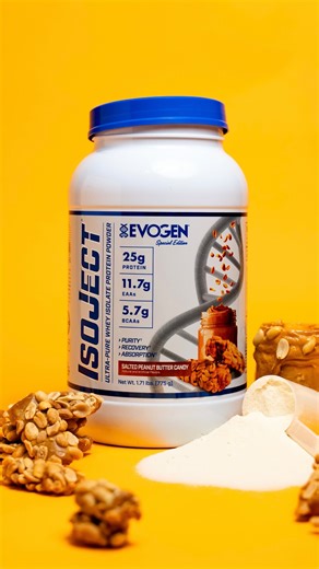 EVOGEN NUTRITION on Instagram: "The Ultimate Post-Workout Treat 🥜 Get ready to indulge in this sweet, salty & rich flavor - all with the same 25g of pure whey isolate protein you’ve come to love with IsoJect! Thursday can’t come soon enough… 🗓️ #EvogenNutrition #EvogenElite"