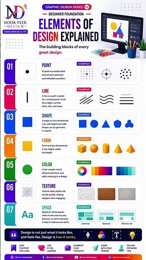 🎨 Every masterpiece starts with the right building blocks.Understanding the Elements of Design.