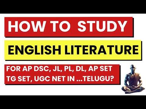 How to Study English Literature for DSC, JL, PL, DL, AP SET, TS SET & UGC NET in TELUGU?#swamyvijay