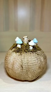 Burlap & Mushroom Fall Pumpkin Dollar Tree Decor DIY #falldiy #falldecor #CraftyBeach #dollartreediy | Crafty Beach