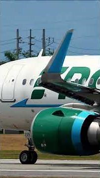 Frontier A320neo ROARS Out of Ponce! 🔥 #Frontier #Aviation #Shorts