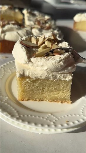 Incredibly moist almond ricotta cake. Texture is next level and easy to make. Recipe in description