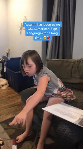 Autumn has been using ASL for many years. #asl #americansignlanguage #downsyndrome #nonspeaking #fyp