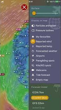 Observed weather conditions - WINDY TUTORIAL (MOBILE EDITION)