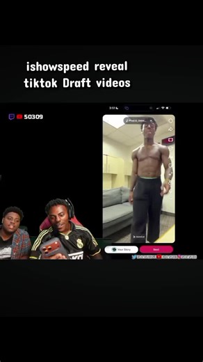 speed show his tiktok Draft videos 😁😂😂 #speedfunny #ishowspeed #speedlivestream