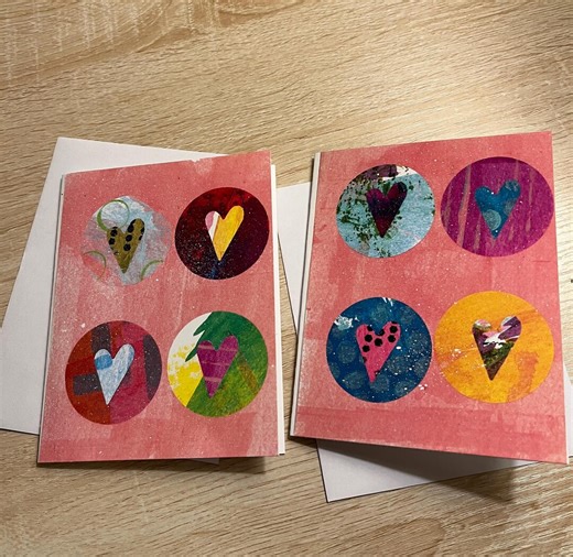 Pink Heart Notecards | Valentines | Blank Cards With Envelopes |collage | Stationary - Etsy