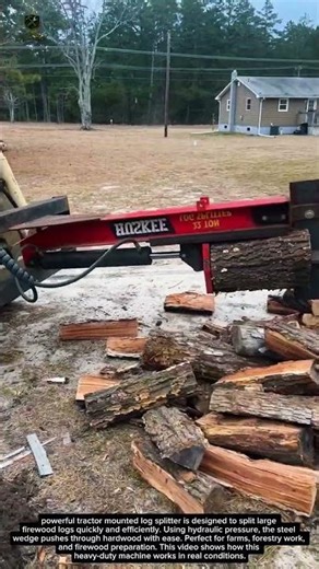 Powerful Tractor Log Splitter Machine | Fast Wood Splitting Tool for Firewood