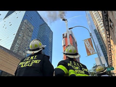 FDNY Manhattan 5th Alarm 10-86 Box 0782 Crane Collapse with Fire Major Matrix Response