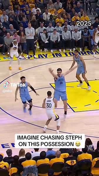 When Steph ran a whole mile on one possession 😭 #NBA #basketball #StephCurry #Warriors