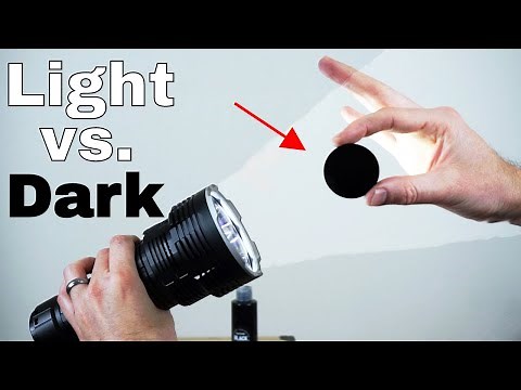 The Worlds Blackest Black vs The Worlds Brightest Flashlight (32,000 lumen)—Which Will Win?
