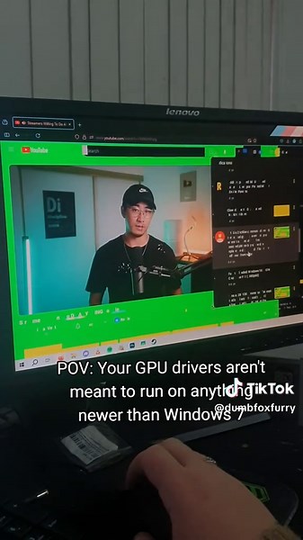 It's still more powerful than the iGPU so I gotta use it for video editing :/ #computer #techtok #tech #gpu #windows7 #windows10