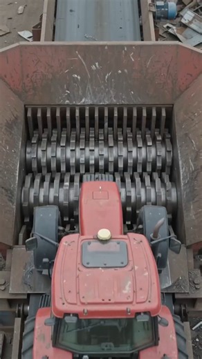 Tractor shredding | industrial recycling simulations | shredding | big shredder | shred zone| viral