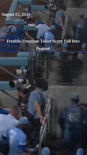 Freddie Freeman Takes Scary Fall Into Dugout