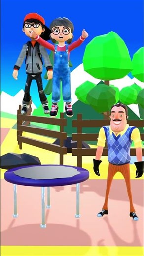 Hello Neighbor And Nick Funny Jump #scaryteacher3d #shorts #doodlenoo #neighbor