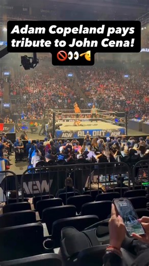 1.8K views · 11 reactions | WATCH: Adam Copeland (Edge) paid homage to John Cena during his match at AEW All Out, returning the favor after Cena recently did the same on SmackDown! | Wrestle Ish | Facebook