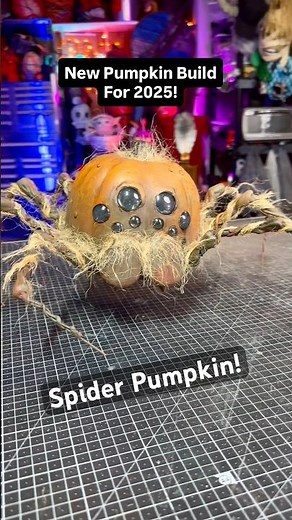 Spider Pumpkin Halloween Craft #halloween #halloweendecor #halloweencrafts #pumpkin carving