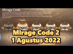 Mirage Code mla box ke 2 - 1 agustus 2022 + fanatic magician - Mobile legends adventure