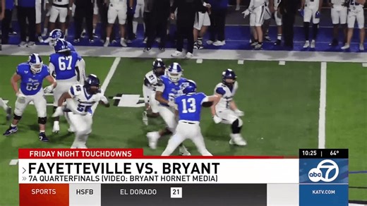 Bryant dominates Fayetteville 35-0 to advance to 7A semifinals
