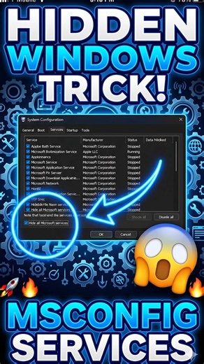 Most Users Never Use This MSCONFIG Trick! 😱 #shorts