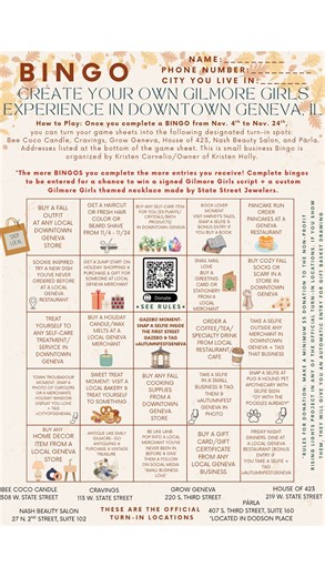 ✨ Gilmore Girls Bingo is officially LIVE! ✨ Shop, dine, sip coffee,...