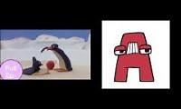 Mix of 2 videos from youtube : Alphabet lore and pingu Episode 1