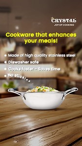 Elevate your cooking game with Crystal Tripro Induction Friendly Triply Deep Kadhai With Steel Lid that delivers perfection every time! ✅ High-quality stainless steel ✅ Dishwasher safe for easy cleanup ✅ Faster cooking to save your time ✅ No sticking, no burning – just delicious meals! Cook smarter, not harder. Product: Crystal Tripro Induction Friendly Triply Deep Kadhai With Steel Lid #CrystalCookware #JoyOfCooking #crystal #cookware #tableware #KitchenEssentials #CookingAtHome #HomeCooking #M