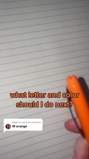 Bubble Letter M in Vibrant Orange | Lettering Tutorial