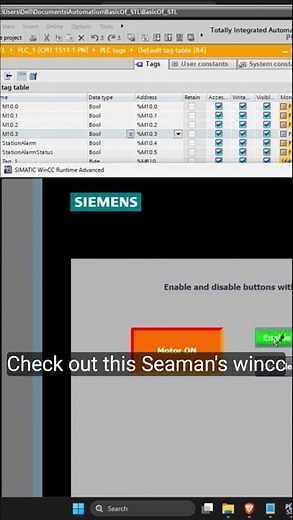 How to Enable and Disable HMI Buttons Dynamically Using VBScript | TIA Portal #siemensplc #vbscript