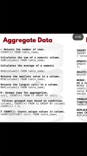 Sql Chart Sheet Notes #sql #shorts #notes