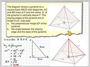 3D trigonometry of a pyramid