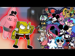 FNF Stomach Flu (Vs Spongebob Parodies V2) But Different Characters Sing It🎵 Everyone (Demo Update)