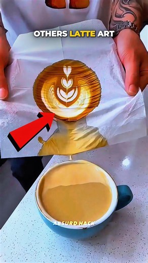 Normal Skill vs Master of Latte Art 😱☕ #shorts #skullface #latteart