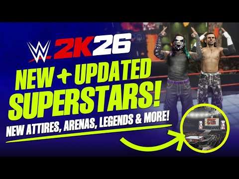 WWE 2K26: 33 New & Updated Superstars, Legends, Attires, Arenas, Championships & More!