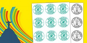 Brazil Passport Stamp Cut Outs