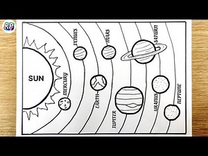 Solar System Drawing Easy | Solar System pencil Drawing | How to Draw the Solar System Step by Step