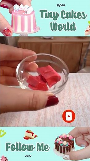 Quickly Making Miniature Colorful Ice Cream Dessert #Shorts #TinyCakesWorld #miniaturecake