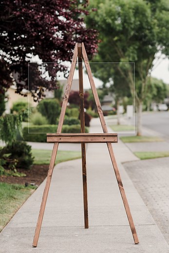 Wooden Easel - Wedding Sign Stand - Floor Easel for Welcome Sign - Large Art Display - Event Signage Holder - Etsy