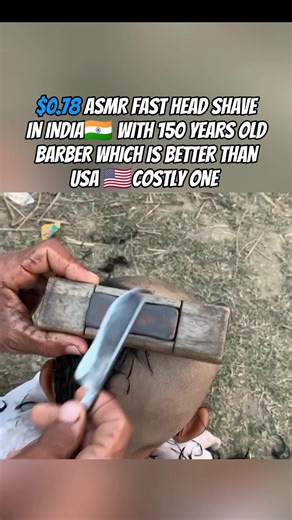 Fast ASMR Head Shave Experience in India