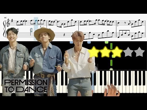 BTS (방탄소년단) - Permission to Dance 🎹《Piano Tutorial》 ★★★☆☆