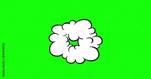 Bubble speed up poof cloud speech cartoon greenbox animation black drawing isolated comic version.