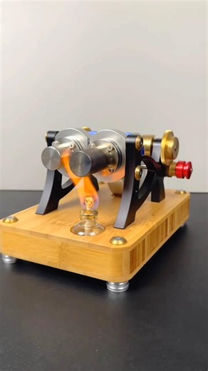 Mini Fire Engine Running! Science Magic 😲🔥 Tiny Engine Powered by Fire 🔥 Amazing Experiment🔥 #viral