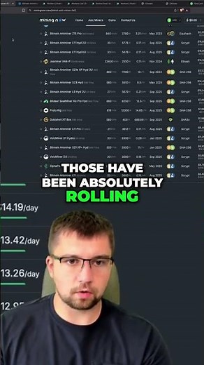 Bitcoin Mining Stocks & Efficient Miners: Watch Your Money Roll! #shorts